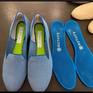 Rothys indigo blue loafers